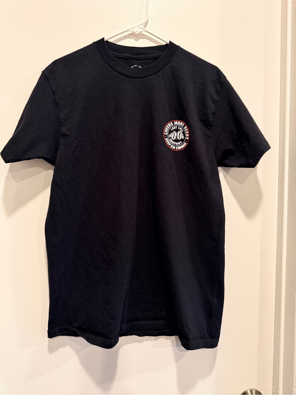 Men's Black Short-Sleeve Graphic Crew Tee